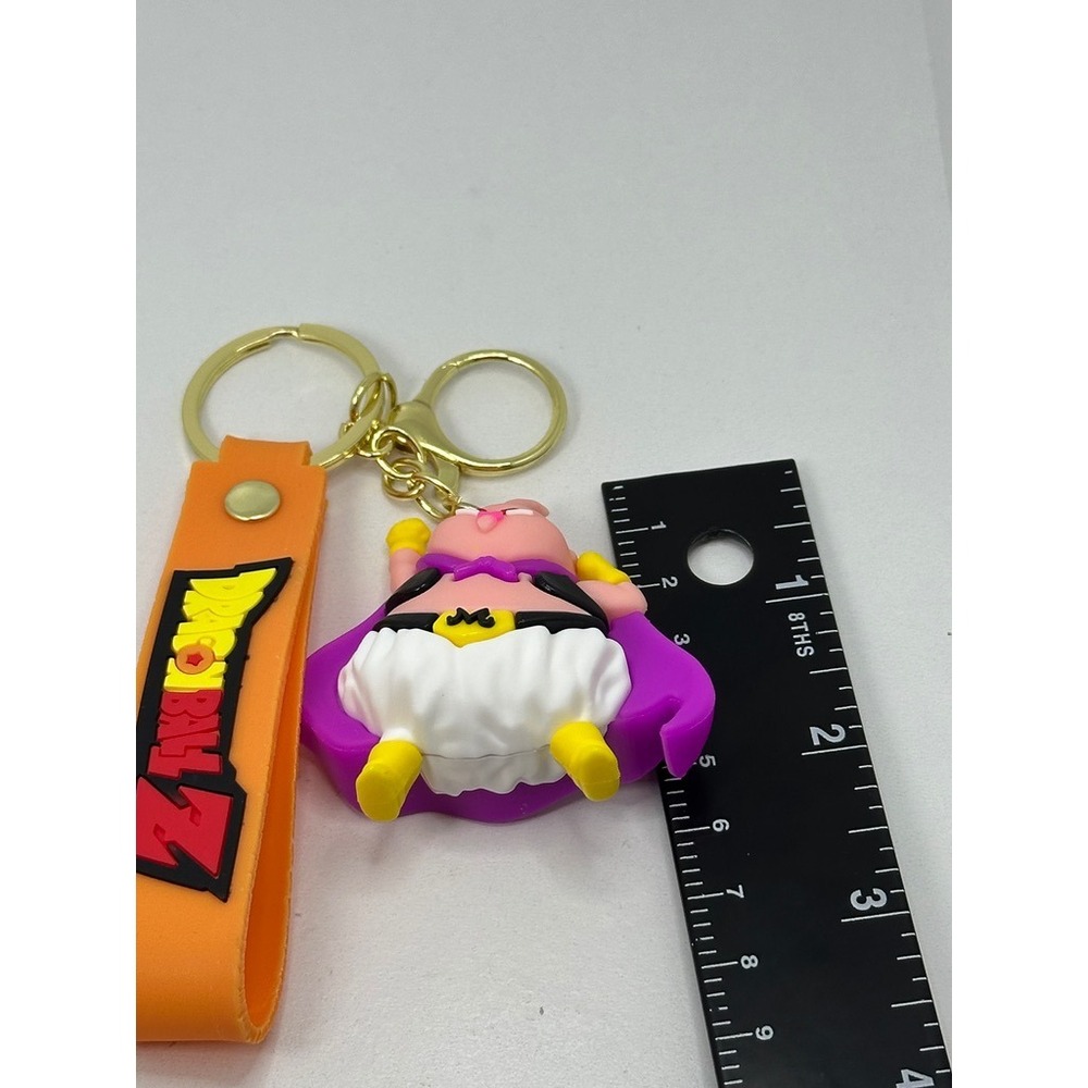 Dragon Ball Z Majin Buu Rubber Keychain Pink Fat Buu Figure with Orange Strap - Picture 6 of 6
